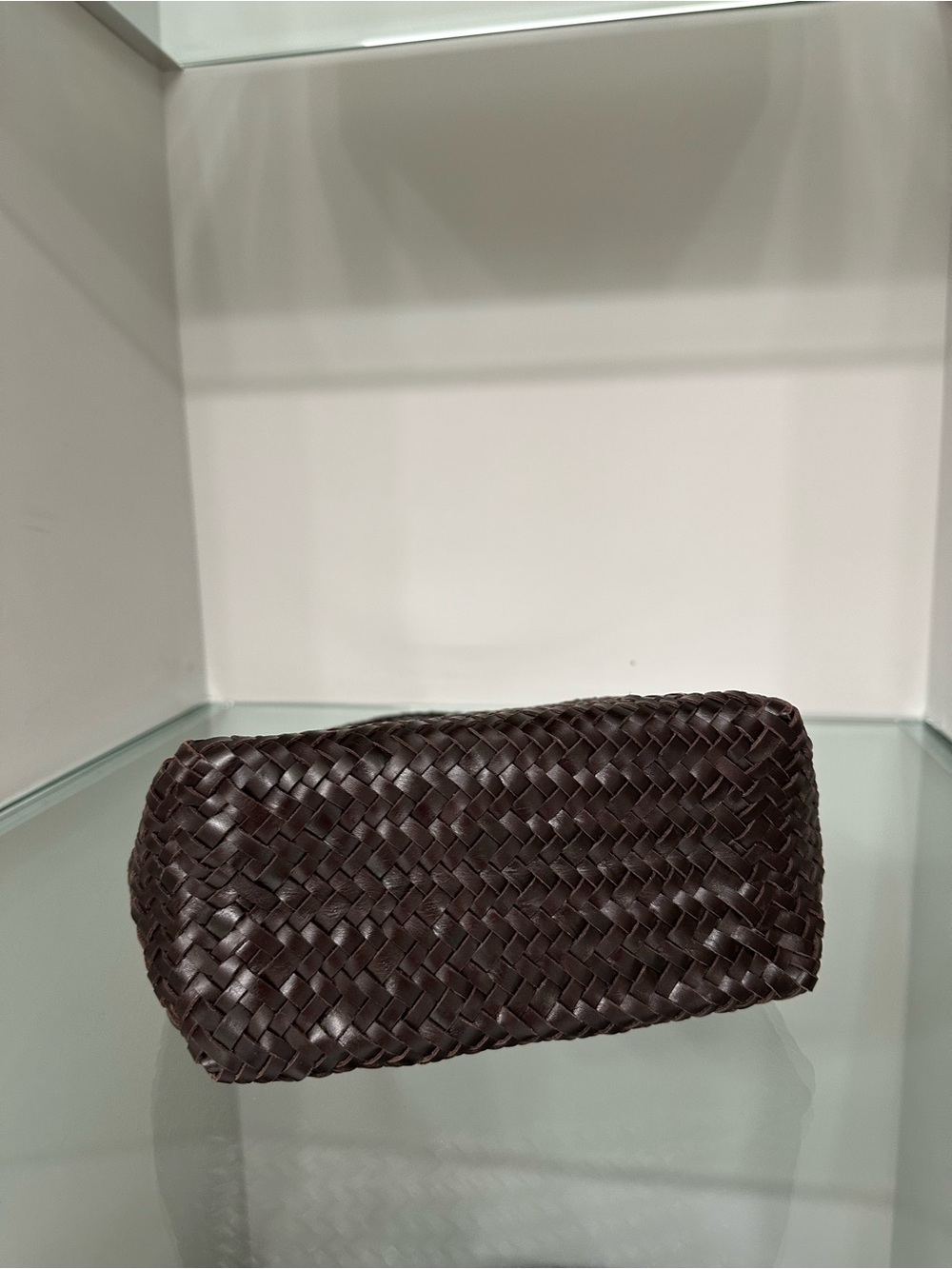 Madewell Dark Brown Woven Leather Shoulder Bag - Picture 5 of 10